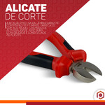Kit jogo de 3 alicates universais corte bico 8 polegadas 20mm