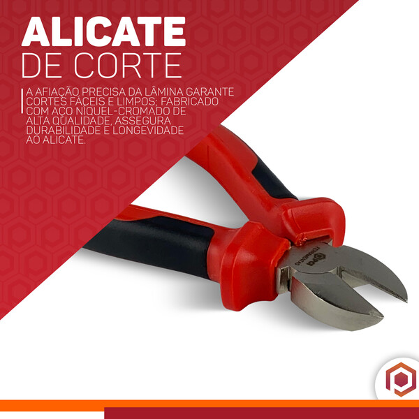 Kit jogo de 3 alicates universais corte bico 8 polegadas 20mm