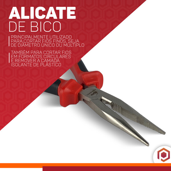 Kit jogo de 3 alicates universais corte bico 8 polegadas 20mm