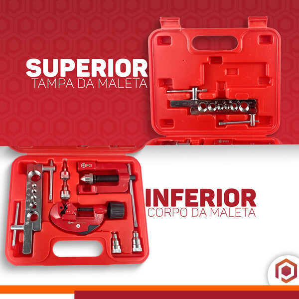 Kit Maleta Cortador E Flangeador Tubos Cobre/aluminio/pvc