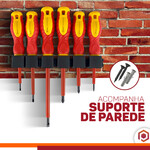 Conjunto De 6 Chaves 3 Fenda 3 Phillips Isoladas Magnéticas