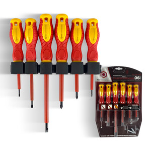 Conjunto De 6 Chaves 3 Fenda 3 Phillips Isoladas Magnéticas