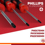 Kit Jogo De Chave De Fenda / Phillips Com 6 Peças Imantadas