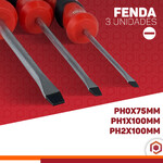 Kit Jogo De Chave De Fenda / Phillips Com 6 Peças Imantadas