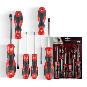 Kit Jogo De Chave De Fenda / Phillips Com 6 Peças Imantadas