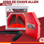 Kit 30 Chaves Hexagoniais Allen Profissional