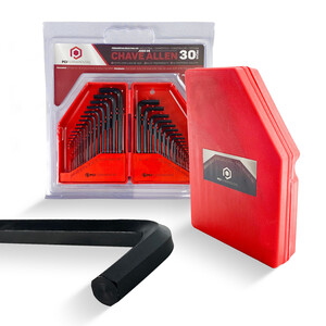 Kit 30 Chaves Hexagoniais Allen Profissional