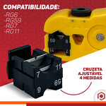 Alicate Decapador Universal De Cabo Coaxial Utp Stp Amarelo