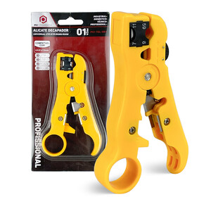 Alicate Decapador Universal De Cabo Coaxial Utp Stp Amarelo