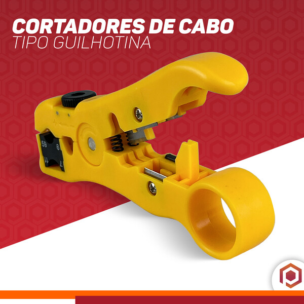 Alicate Decapador Universal De Cabo Coaxial Utp Stp Amarelo