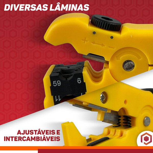 Alicate Decapador Universal De Cabo Coaxial Utp Stp Amarelo