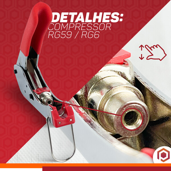 Alicate Compressão Para Crimpar Rg69/rg06 Pci Ferramentas