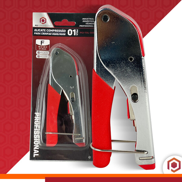 Alicate Compressão Para Crimpar Rg69/rg06 Pci Ferramentas