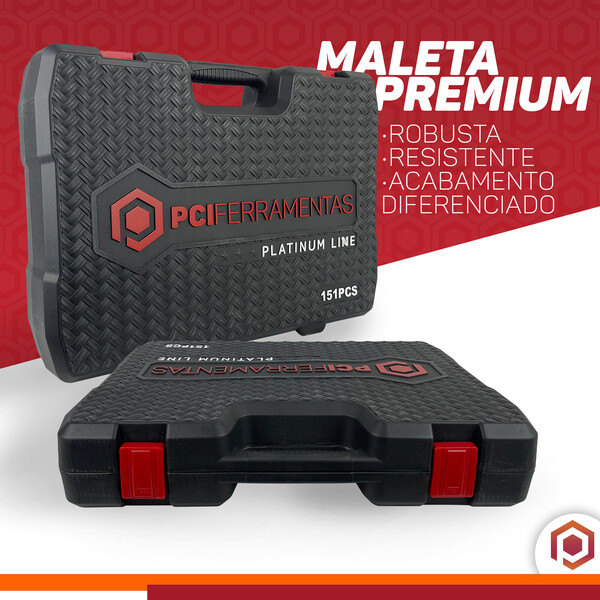 Maleta de Ferramentas Jogo De Soquete Chave Catraca Combinada Allen  151 Pcs