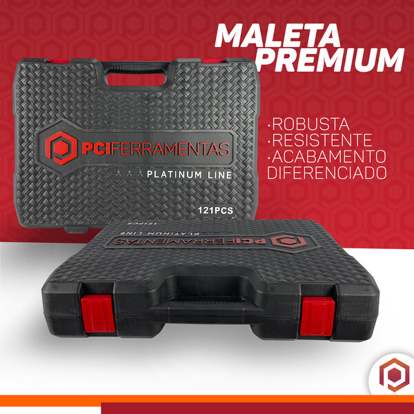 Kit Ferramenta Jogo Soquete Chave Combinada Catraca 121 Pcs