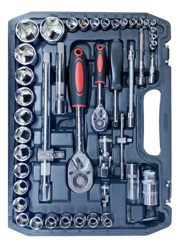 Kit Ferramenta Jogo Soquete Chave Catraca Allen 94 Peças Cromo Vánadio Pci Ferramentas