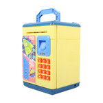 Mini Cofre Dig. Inf. Puxa Notas Biometria-foguete Amarelo