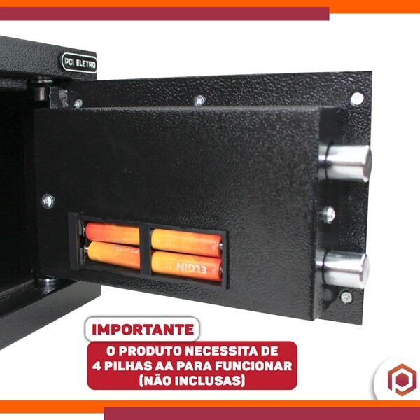 Pci Cofres Eletrônico Digital Travas 20mm 6kg 8l Chave Senha Adicionar aos favoritos R$ 298 , 99