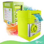 Cofre Eletronico Digital Infantil Puxa Notas VERDE
