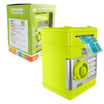 Cofre Eletronico Digital Infantil Puxa Notas VERDE