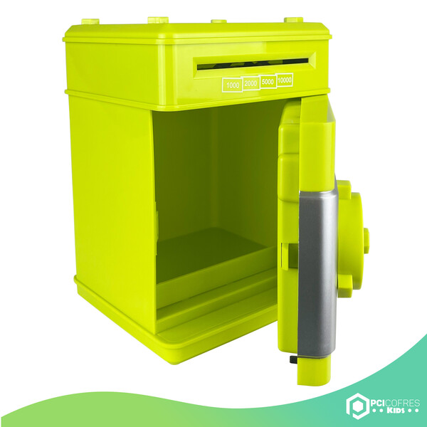 Cofre Eletronico Digital Infantil Puxa Notas VERDE