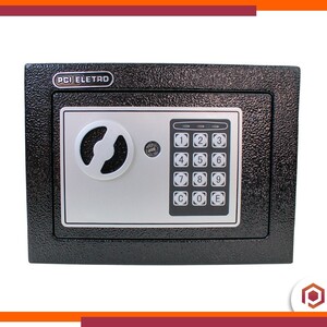 Cofre Eletrônico Digital Travas 13.5mm 3kg 6l Chave Seguro