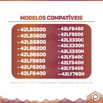Kit 8 Barras Compatível Com 42Lb5500 42Lb5600 42Lb5800 42Lb6200 Televisão 42 Polegadas Pci Eletroparts 