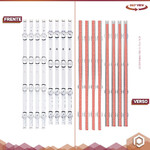 Kit 8 Barras Compatível Com 42Lb5500 42Lb5600 42Lb5800 42Lb6200 Televisão 42 Polegadas Pci Eletroparts 