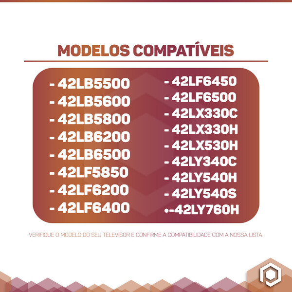 Kit 8 Barras Compatível Com 42Lb5500 42Lb5600 42Lb5800 42Lb6200 Televisão 42 Polegadas Pci Eletroparts 
