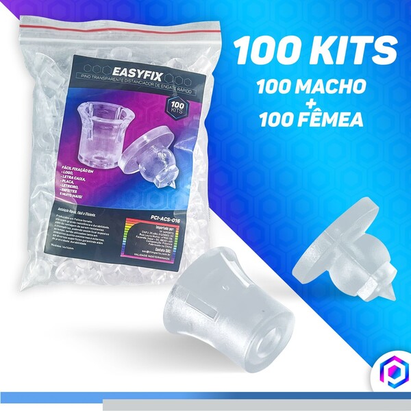 100 Pino Fixador Letra Caixa Logo Placa Letreiro Transparent